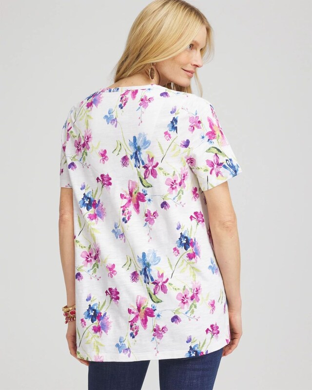 Wildflower Slub V-Neck Tee - image 3